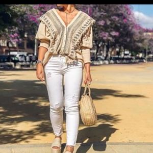 Bohemian linen top